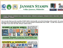 Tablet Screenshot of janssenstamps.com